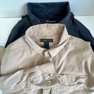 5.11 Tactical long sleeve button down workwear ripstop shirts stretch UPF 50 DWR